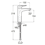 Roca Atlas A5A3D90C0N 中身面盆龍頭 連彈弓去水 (鍍鉻色)